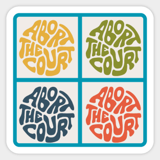 Abort The Court Word Art Sticker